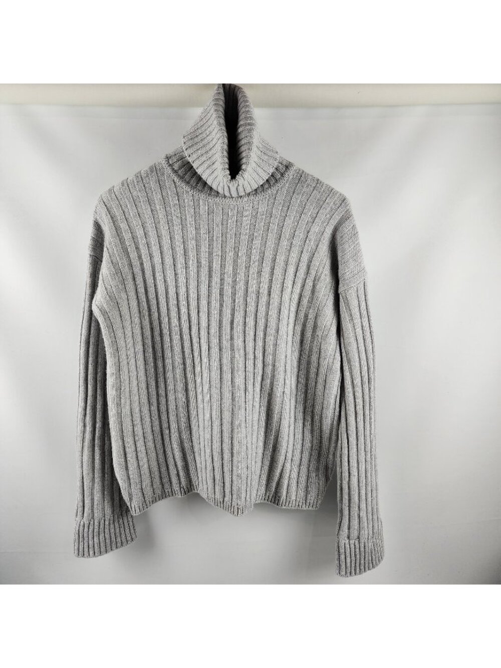 AG Adriano Goldschmied Sweater Mens Small Gray Merino Cashmere Blend Turtleneck